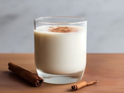Horchata fresca servida en vaso