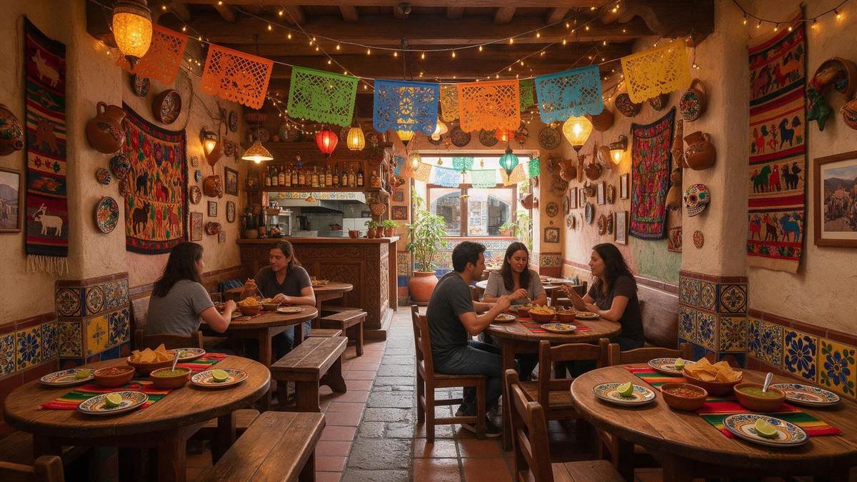 Interior acogedor de La Taquería