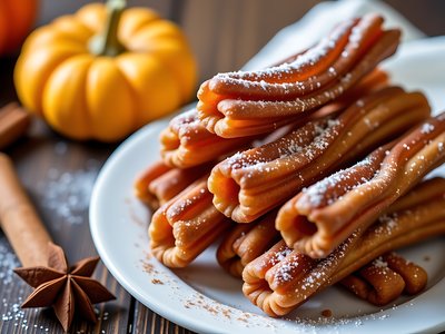 Churros con canela y azúcar